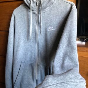 grey nike zip up